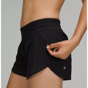 Lululemon Black Tracker Low-Rise Lined Short